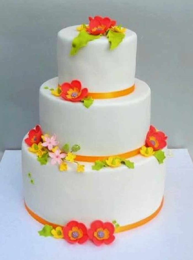 תמונה של עוגת חתונה פריחה אביבית