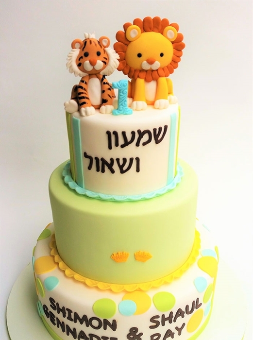 תמונה של עוגת יום הולדת לתאומים
