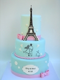 תמונה של עוגת חתונה אהבה בפריז