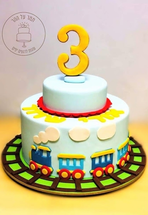 תמונה של עוגת יום הולדת רכבת